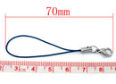 ROYAL BLUE Cell Phone Charm Cords with Lobster Clasps . 10 pieces fin0332