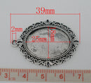 5 Picture Frame Charm Pendant Blank for Cameo . Tibetan Silver Style . 6 pieces chs0116