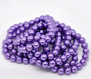 10mm GRAPE PURPLE Round Glass Pearls  40 beads  bgl0457