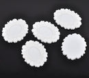 2 Resin SNOW WHITE Picture Frame Setting Blanks .  holds cameo 24 x 18mm cab0247