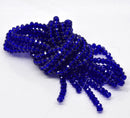 12" Strand Crystal Rondelle Beads . DEEP SAPPHIRE 4mm . about 100 beads bgl1039