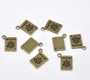 8 Antique Bronze PASSPORT Charm Pendants. 18x12mm. CHB0033