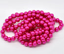 10mm HOT PINK FUCHSIA Round Glass Pearls  40 beads  bgl0469
