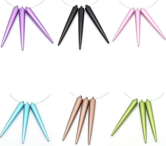 12 Acrylic Spikes for Hoop Earrings, large 2" long 52x7mm  cha0161