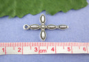 2 Ornate Latin Cross Beads Charms Pendants 18 x 29mm, always shipped from the USA . chs0297