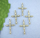 2 Ornate Latin Cross Beads Charms Pendants 18 x 29mm, always shipped from the USA . chs0297