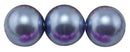 6mm PERIWINKLE BLUE Round Glass Pearls . long 32" strand . about 140 beads bgl0413