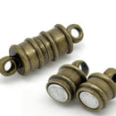 2 Antique Bronze Strong Magnetic Clasps 17x6mm  .  fcl0069