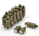 2 Antique Bronze Strong Magnetic Clasps 17x6mm  .  fcl0069