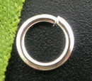 50 Silver Plated Open Jump Rings 7mm x 1.0mm, 18 gauge wire  jum0043a