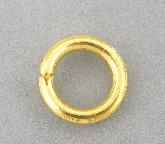 50 Gold Plated Open Jump Rings 5mm x 0.9mm, 19 gauge wire  jum0063a