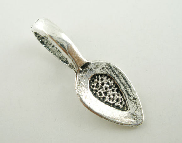 15 Silver pewter spoon glue on bails for pendants . fba0036