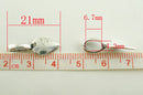 15 Silver pewter spoon glue on bails for pendants . fba0036