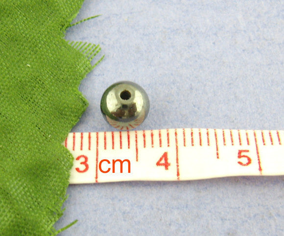 6mm Round MAGNETIC HEMATITE Gemstone Beads . 30 beads ghe0074