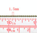 10 meters (over 32 feet) Antique Bronze Gold Tone Metal Ball Chain 1.5mm  fch0133