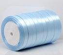 1/2 inch wide Shiny LIGHT Blue Satin Ribbon for Weddings, Scrapbooking, Jewelry Making, Sewing, Gift Wrap . 25 yards rib0009