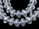 10mm CLEAR CRYSTAL Faceted Glass Crystal Rondelle Beads 16 pieces bgl1051