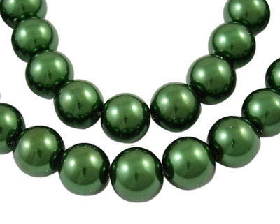 8mm OLIVE FOREST GREEN Round Glass Beads  50 beads, bgl0440