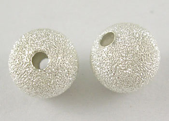 30 Silver Stardust Metal Round Beads  8mm  bme0184