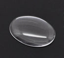30 Clear OVAL Glass Dome Seals 25x18mm  for Cabochons, Pendants, Charms, Cameos, Scrapbooking cab0165