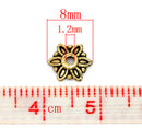Brass Gold Tone Flower Bead Caps Findings 8x7mm (Fit 10-14mm Beads) fin0143