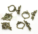 Vintage Bronze Toggle Clasps  DRAGONFLY DESIGN fcl0090