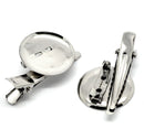 5 Silver Tone Alligator Prong Clip Brooches with Pin Needle 4x2.3cm (Tray 23mm) . fin0266