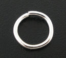 50 Silver PLATED Open Jump Rings 6mm x 0.9mm, 19 gauge wire jum0024a