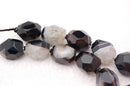 20x15mm BOTSWANA AGATE Oval Nugget Beads, Natural Gemstones . geodes drilled end to end, full strand, gag0192