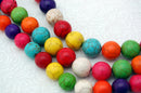 1 strand Synthetic Howlite Stone Beads ROUND BALL 14mm, mixed colors how0254