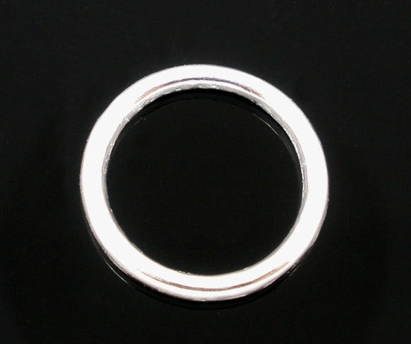 100 PCs bulk package LARGE 16mm Silver Plated Soldered Closed Jump Rings 12 gauge wire Findings  jum0030b