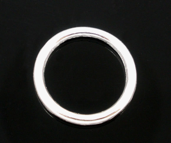 100 PCs LARGE 14mm Silver Plated Soldered Closed Jump Rings 12 gauge wire Findings jum0031