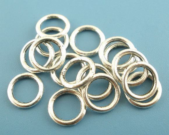 300 pieces Antique Silver Tone Soldered Closed Jump Rings 17 gauge wire Findings  8mm   jum0033b