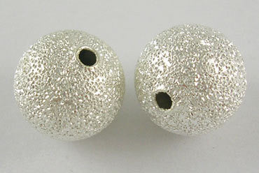 20 Silver Stardust Metal Round Beads  12mm . bme0270