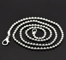 One Dozen (12) Silver Plated BALL CHAIN Necklaces, lobster clasp, 20" long   fch0031