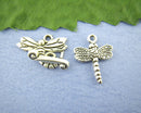 Silver Tone Metal DRAGONFLY Toggle Clasps, Toggle plus charm fcl0021