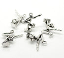 4 Silver Pewter Metal BALANCE BEAM Women's Gymnastics Sports Charm Pendants chs0587