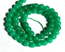 8mm GREEN Round Jade Gemstone Beads, full strand . about 51 beads gjd0014