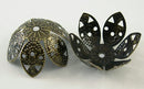 30 LARGE Antique Bronze BRASS Filigree Bead Caps Findings  23mm . fin0100