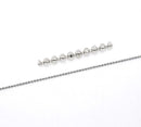 10 meters (over 32 feet) ANTIQUE SILVER Tone Metal Ball Chain 1.5mm  fch0137