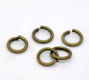 BULK 1000 Antiqued Bronze Gold Brass Open Jump Rings 5mm x 0.7mm, 21 gauge wire  jum0027b