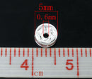 5mm PINK Rhinestone Crystal Spacer Rondelle Beads . 10 pieces  bme0186