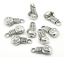 4 SOLID Silver Tone Metal Pewter BOXING Glove Charm Pendants  22x11mm . chs0363