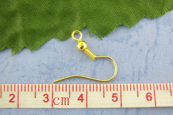 20 Gold Plated French Hook Earrings Ear Wires (10 pairs) . shipped from USA   fin0149a