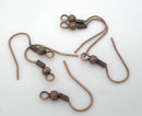 200 Antiqued COPPER PLATED French Hook Earrings Ear Wires (100 pairs)  fin0293b