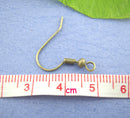 20 Antiqued Gold BRONZE Metal French Hook Earrings Ear Wires (10 pairs) fin0148a