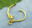 60 Bright GOLD PLATED Metal Lever Back Earrings Ear Wires (30 pairs) . shipped from USA . fin0279