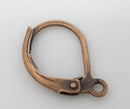 60 Antiqued COPPER PLATED Metal Lever Back Earrings Ear Wires (30 pairs)  fin0294