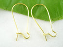 250 Bright GOLD PLATED Metal Kidney Earrings Ear Wires (125 pairs)  fin0282b
