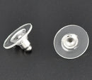 Earring Backs for post earrings . ear nuts . disc style . 50 pieces (25 pairs)  fin0301a